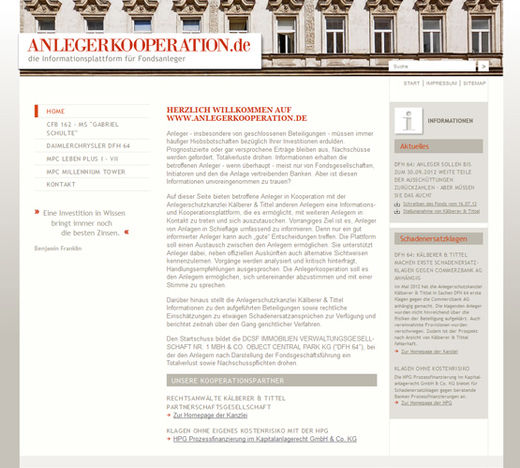 TYPO3 Website Anlegerkooperation.de