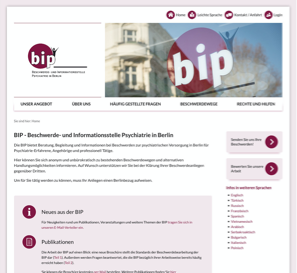 Webdesign für TYPO3-Website Gesundheit Berlin Brandenburg e.V.